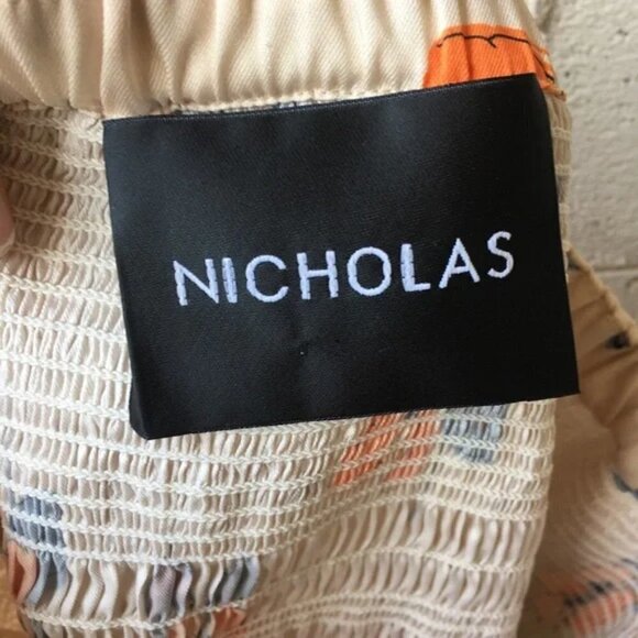 NEW NICHOLAS Smocked Floral Midi Skirt Size US 6 - Picture 12 of 14